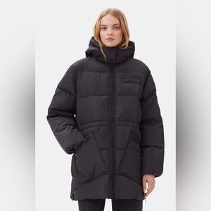 Ganni Charcoal Puffer Coat